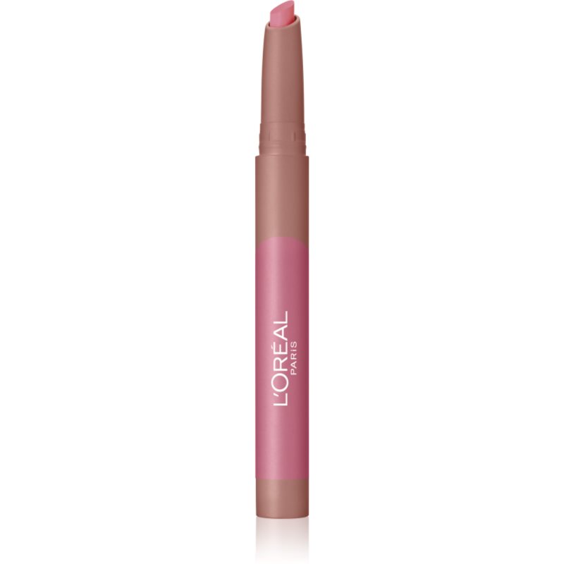 L’Oréal Paris Infallible Matte Lip Crayon стик-червило с матиращ ефект цвят 102 Caramel Blondie 2,5 гр.