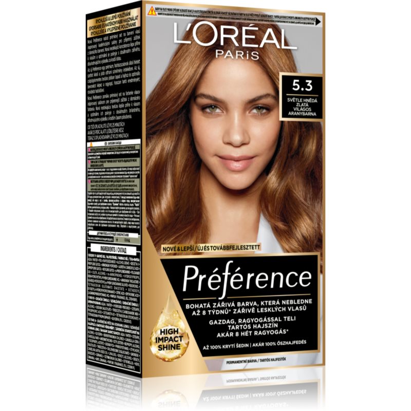 L’Oréal Paris Préférence barva na vlasy odstín 5.3 Virginia