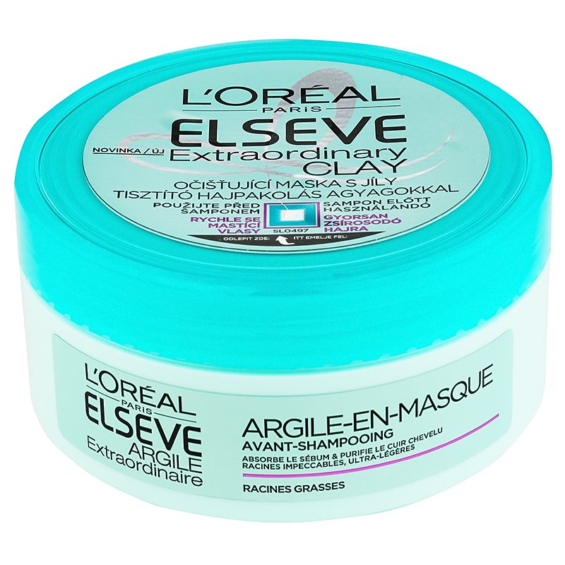 

L’Oréal Paris Elseve Extraordinary Clay очищаюча маска для жирного волосся