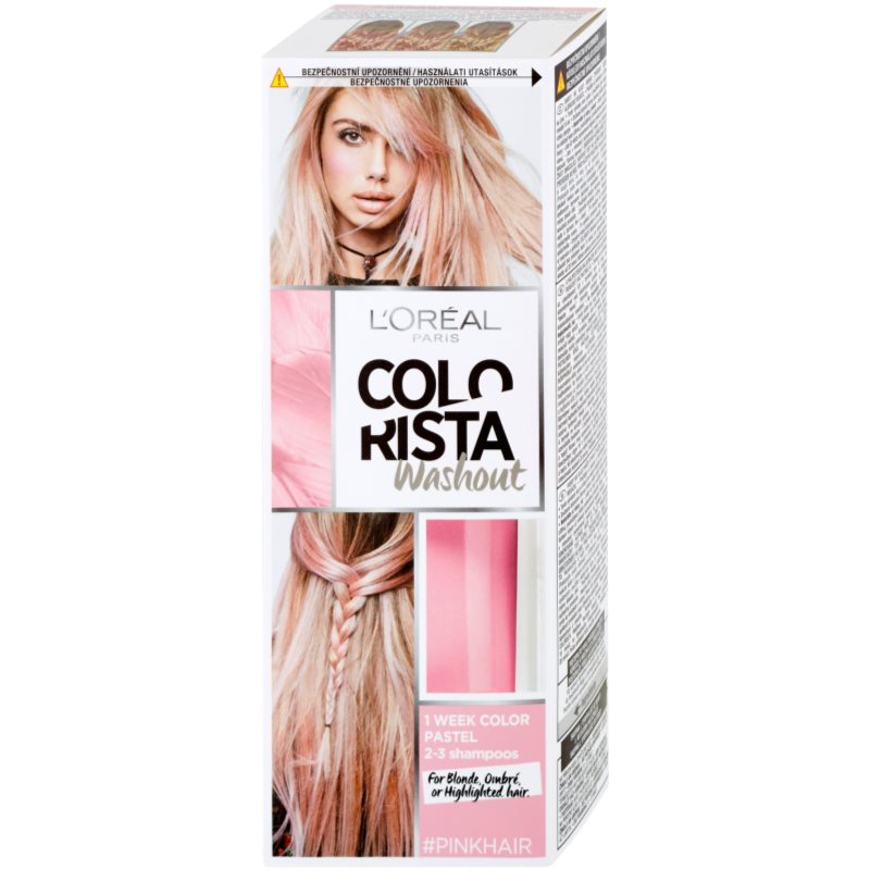 L’Oréal Paris Colorista Washout оцветител за коса За коса цвят Pink  80 мл.