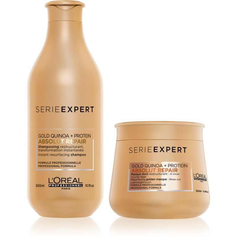 

L’Oréal Professionnel Serie Expert Absolut Repair Gold Quinoa + Protein вигідна упаковка III. (для дуже пошкодженого волосся