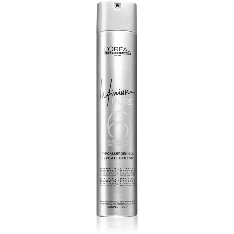 L’Oréal Professionnel Infinium Pure hypoalergenní lak na vlasy lehké zpevnění bez parfemace 500 ml