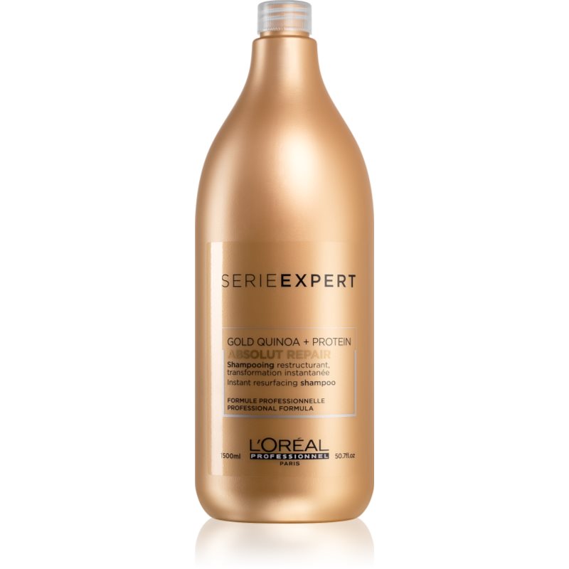 L’Oréal Professionnel Serie Expert Absolut Repair Gold Quinoa + Protein Regenierendes Shampoo für stark geschädigtes Haar 1500 ml