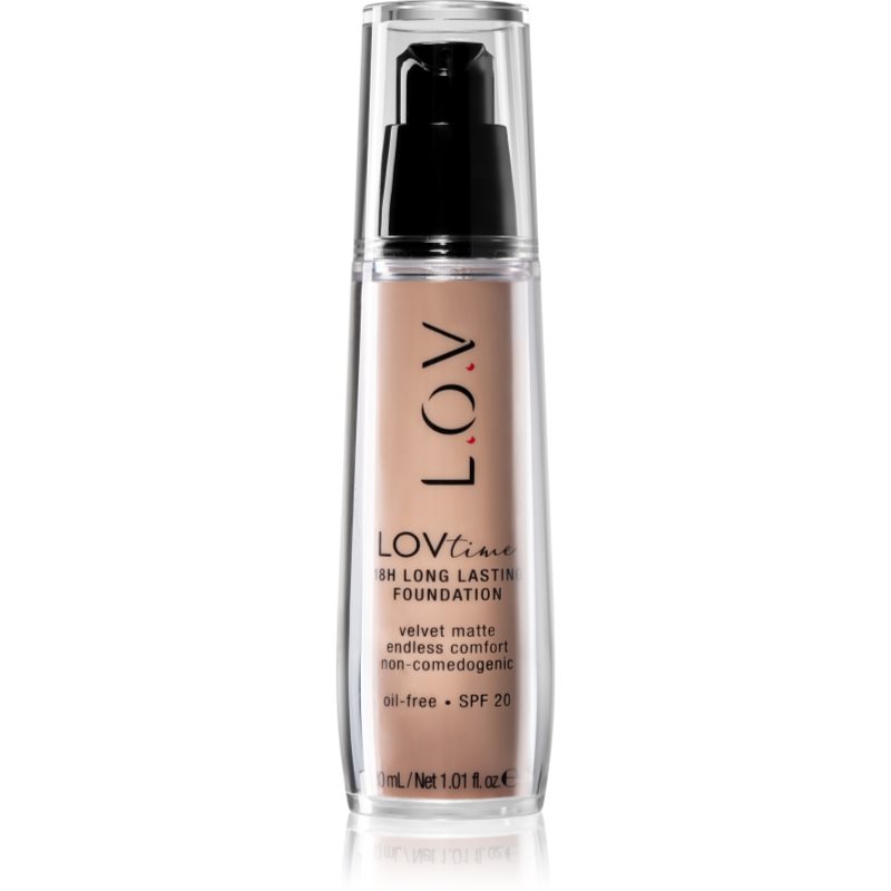 L.O.V. LOVtime dlouhotrvající make-up SPF 20 odstín 050 Pure Nudity 30 ml