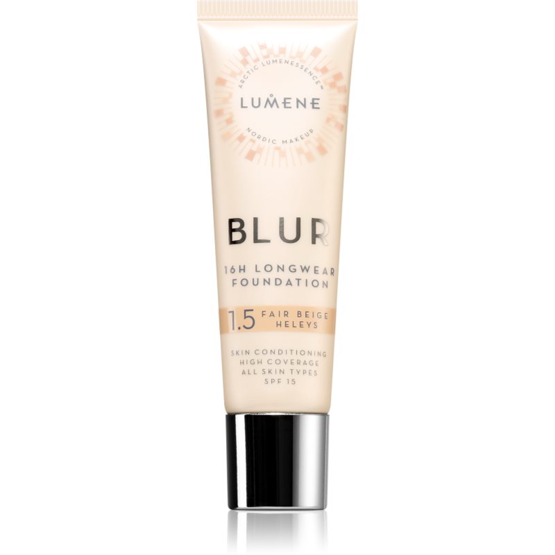 Lumene Blur 16h Longwear Foundation dlouhotrvající make-up SPF 15 odstín 1,5 Fair Beige