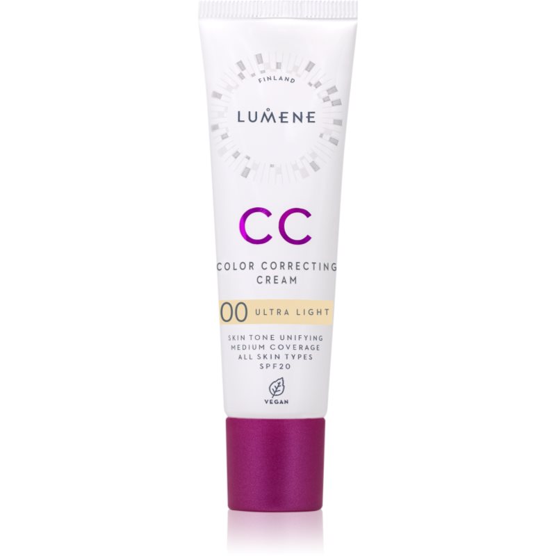 Lumene Color Correcting CC крем за уеднаквяване тена на лицето цвят Ultra Light 30 мл.