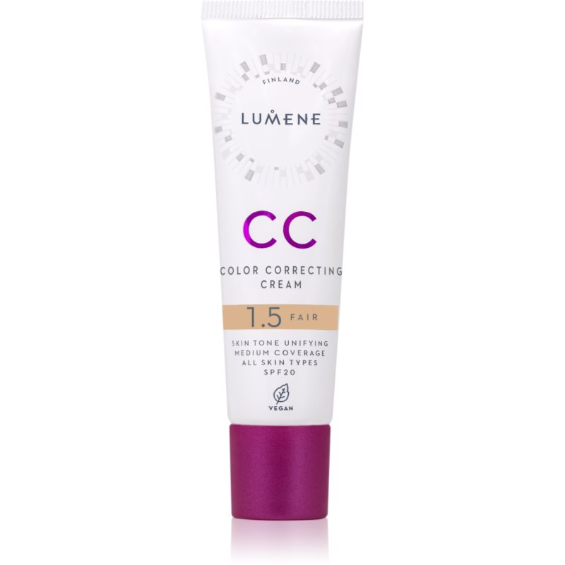 Lumene Color Correcting CC крем за уеднаквяване тена на лицето цвят Fair 30 мл.