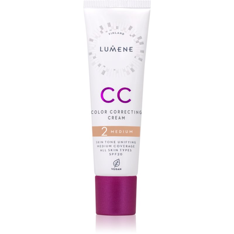 Lumene Color Correcting CC крем за уеднаквяване тена на лицето цвят Medium 30 мл.