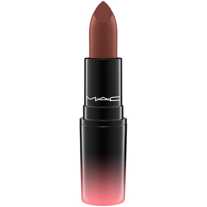 MAC Cosmetics  Love me Lipstick сатенено червило цвят Coffee & Cigs 3 гр.