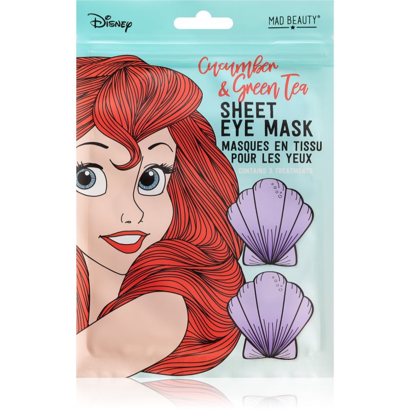 Mad Beauty Disney Princess Ariel zklidňující maska na oči 3x2 ks