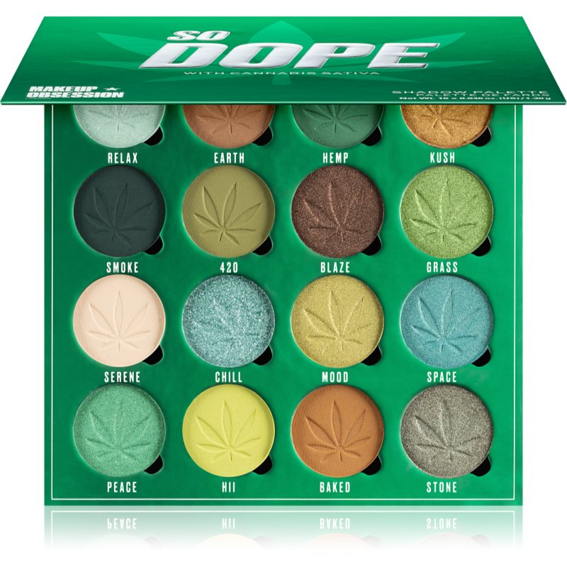 Makeup Obsession So Dope paletka očních stínů s konopným olejem 20,8 g