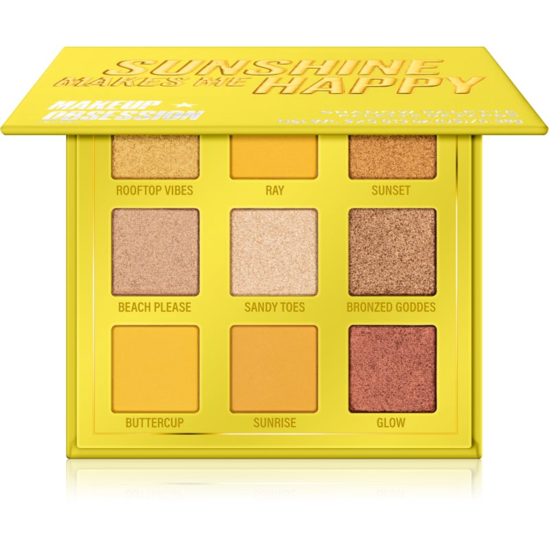 Makeup Obsession Mini Palette палитра сенки за очи цвят Sunshine Makes Me Happy 11,7 гр.