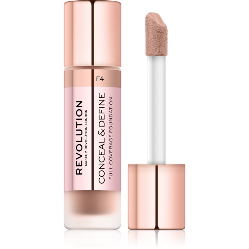 

Makeup Revolution Conceal & Define Тональний крем відтінок F4