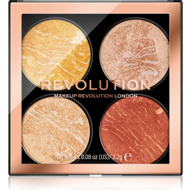 Makeup Revolution Cheek Kit палитра за лице цвят Make It Count 4 x 2,2 гр.