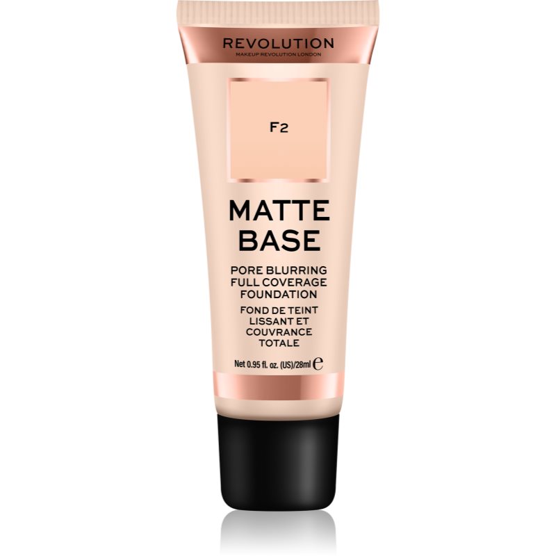 Makeup Revolution Matte Base krycí make-up odstín F2 28 ml