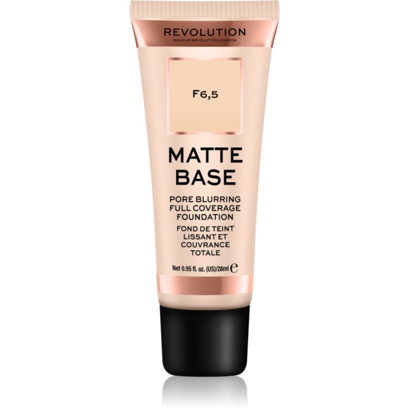 Makeup Revolution Matte Base фон дьо тен цвят F6,5 28 мл.