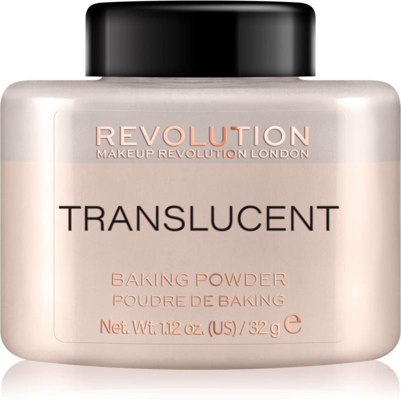 Makeup Revolution Baking Powder насипна пудра цвят Translucent 32 гр.