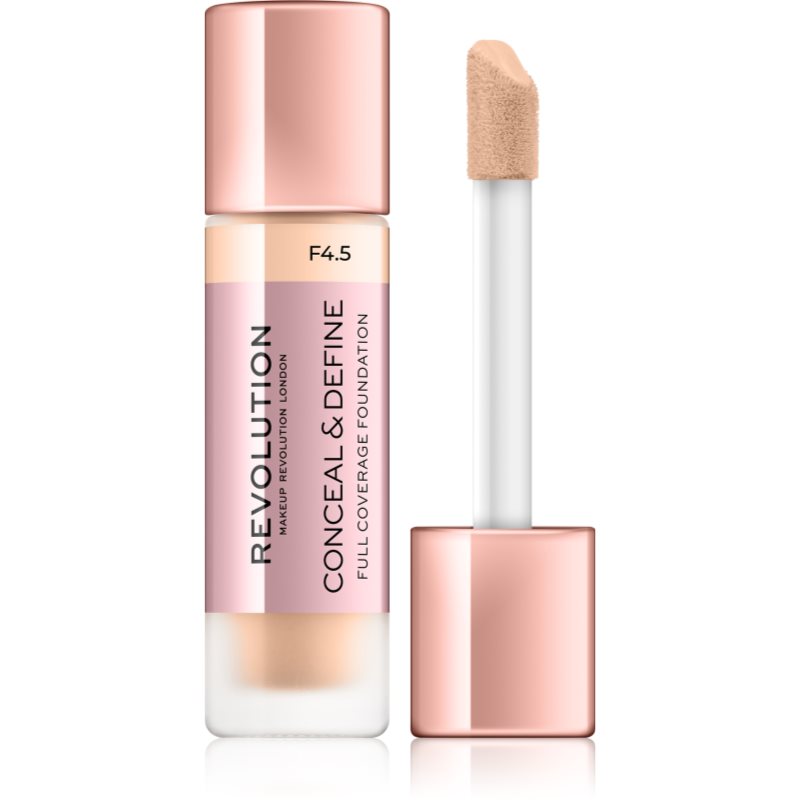 

Makeup Revolution Conceal & Define Тональний крем відтінок F4.5