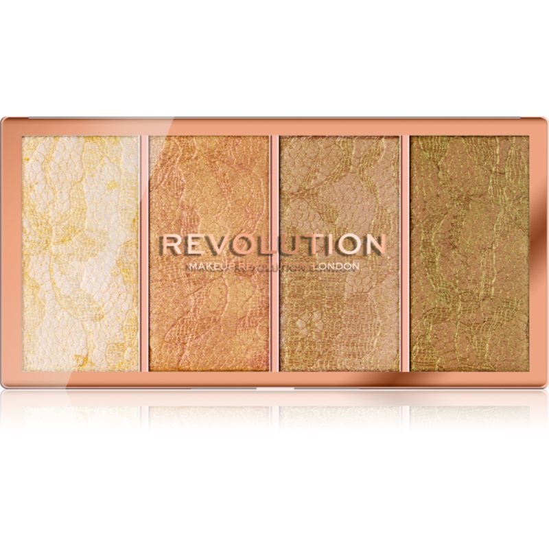 Makeup Revolution Vintage Lace палитра хайлайтъри 4 x 5 гр.