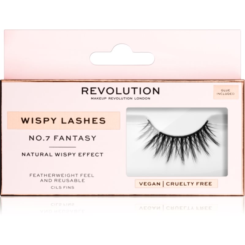 Makeup Revolution False Lashes Wispy изкуствени мигли + лепило 1 мл. NO.7 Fantasy