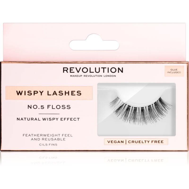 Makeup Revolution False Lashes Wispy изкуствени мигли + лепило 1 мл. NO.6 Flutter