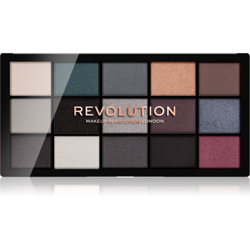 Makeup Revolution Reloaded палитра от сенки за очи цвят Blackout 15 x 1,1 гр.