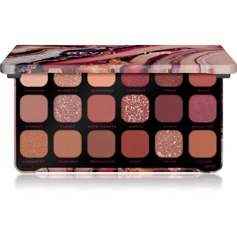 Makeup Revolution Forever Flawless палитра от сенки за очи цвят Allure 18 x 1,1 гр.