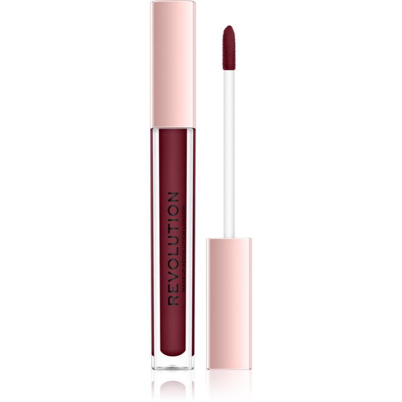 Makeup Revolution Lip Vinyl tekutá rtěnka pro zářivý lesk odstín Black Forest 3,6 ml
