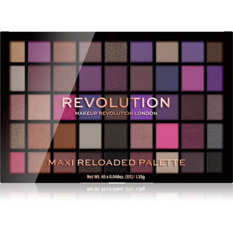 Makeup Revolution Maxi Reloaded Palette палитра с прахообразни сенки за очи цвят Baby Grand 45x1,35 гр.