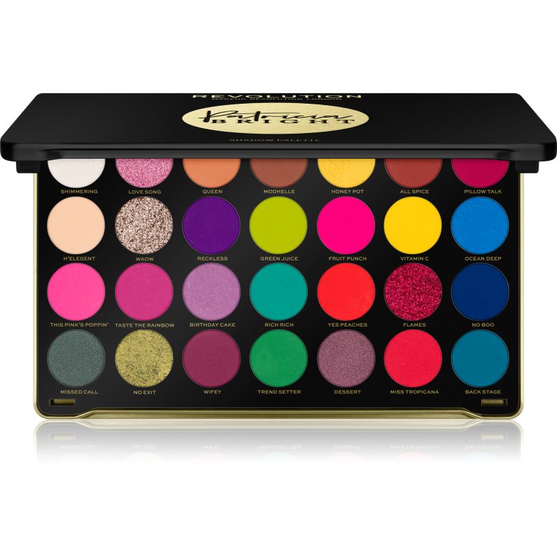 Makeup Revolution X Patricia Bright палитра от сенки за очи цвят Rich In Colour 33,6 гр.