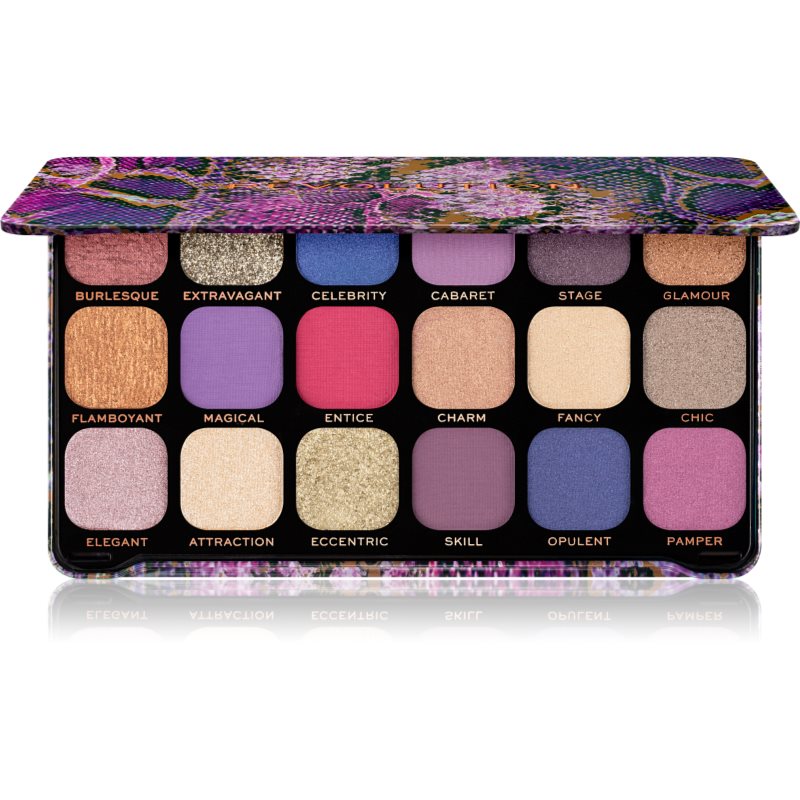 Makeup Revolution Forever Flawless палитра от сенки за очи цвят Show Stopper 18 x 1,1 гр.