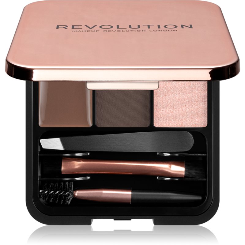 Makeup Revolution Brow Sculpt Kit сет за перфектни вежди цвят Dark 2,2 гр.