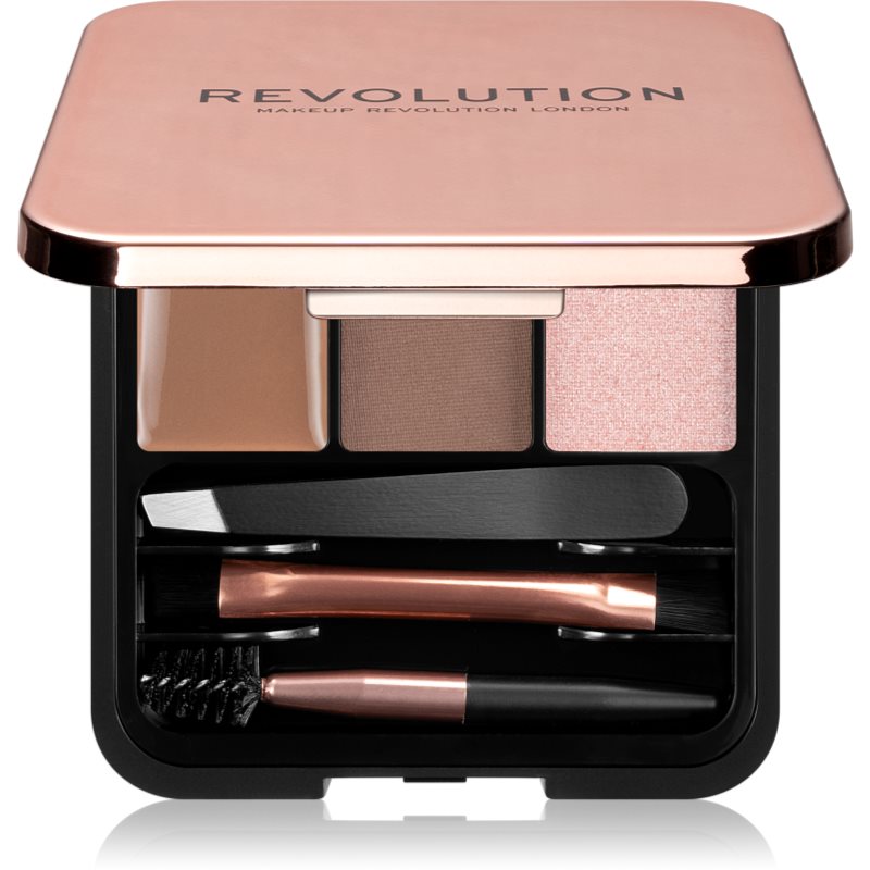 Makeup Revolution Brow Sculpt Kit сет за перфектни вежди цвят Brown 2,2 гр.