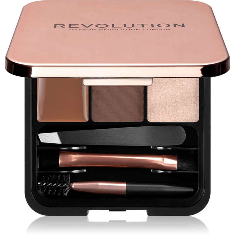 Makeup Revolution Brow Sculpt Kit sada pro dokonalé obočí odstín Medium 2,2 g