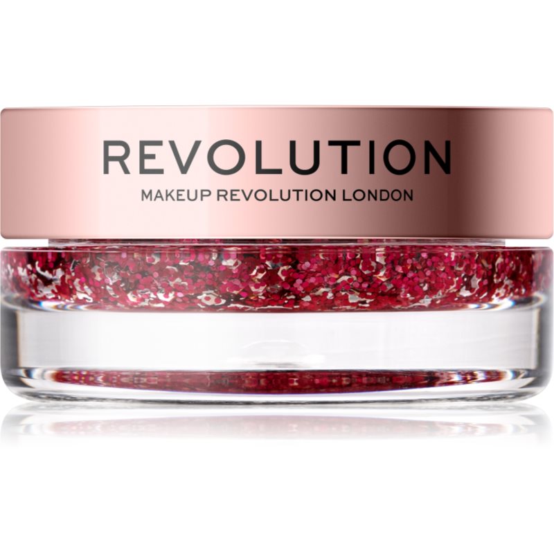 Makeup Revolution Viva Glitter Balm Pot блестящи частици цвят Pink Party 3,2 гр.