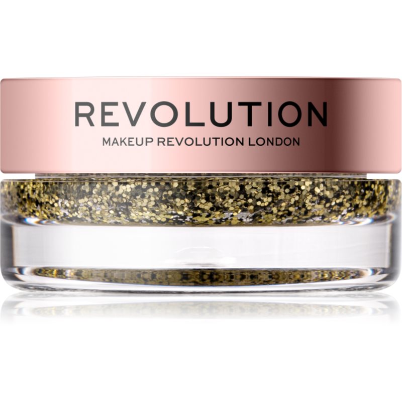 Makeup Revolution Viva Glitter Balm Pot блестящи частици цвят Golden Girl 3,2 гр.