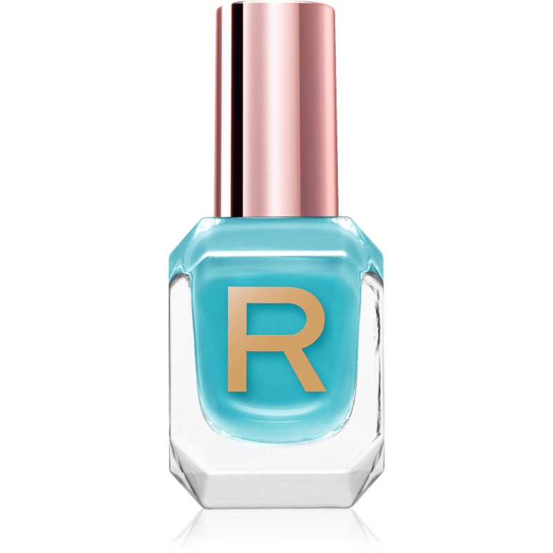 Makeup Revolution High Gloss vysoce krycí lak na nehty s vysokým leskem odstín Aqua 10 ml
