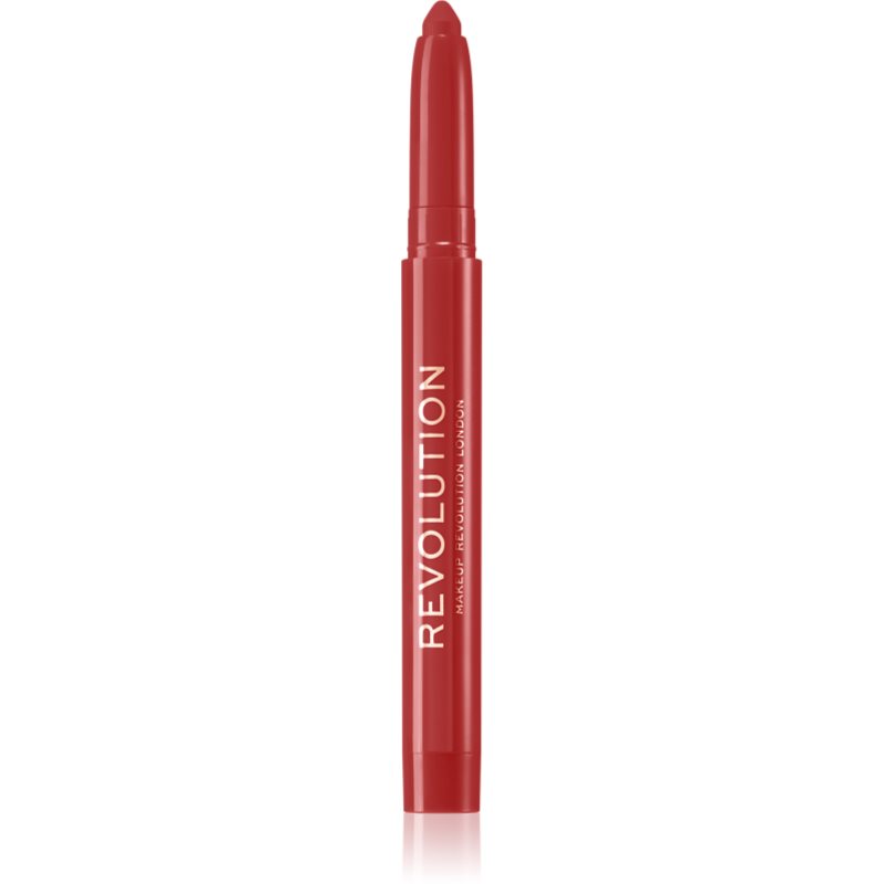 Makeup Revolution Velvet Kiss krémová hydratační rtěnka v tužce odstín Ruby 1,2 g
