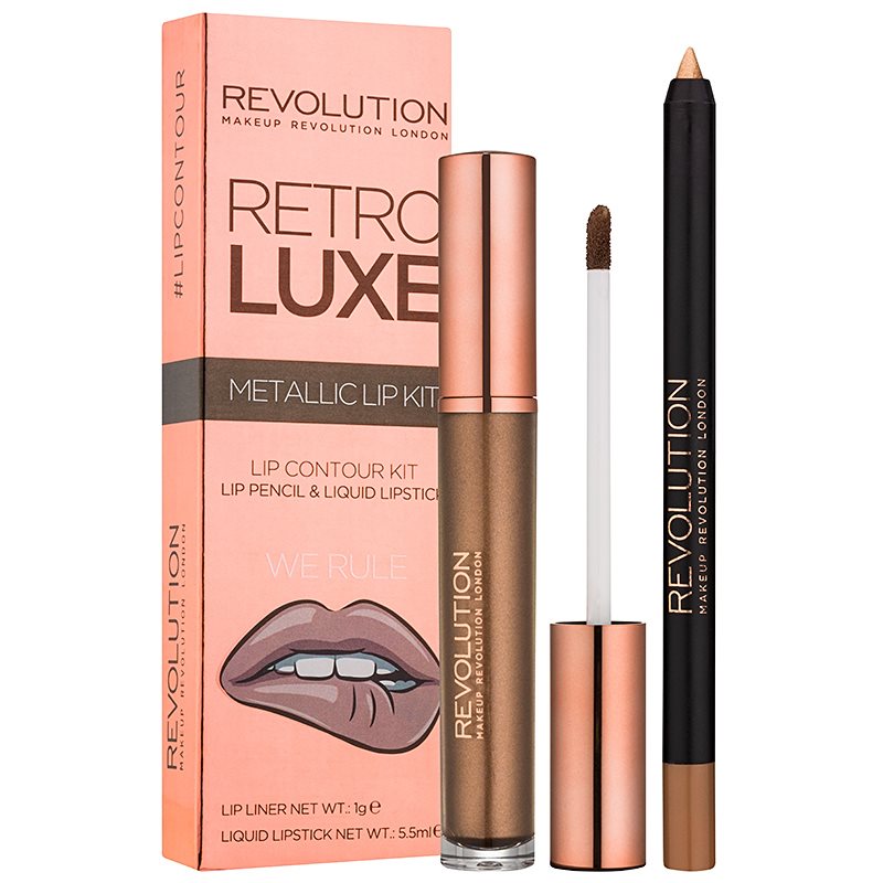 

Makeup Revolution Retro Luxe набір для догляду за губами відтінок We Rule