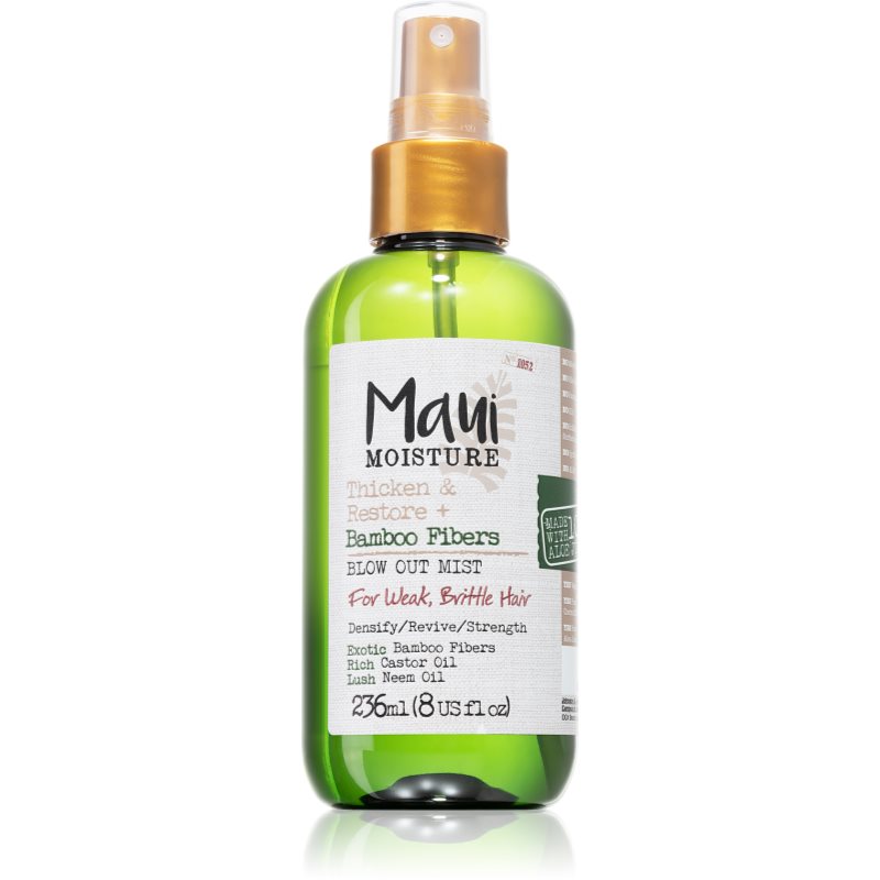 Maui Moisture Thicken & Restore + Bamboo Fibers подсилващ спрей за тънка коса без обем 236 мл.