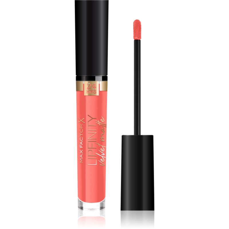 Max Factor Lipfinity Velvet Matte matná tekutá rtěnka odstín 055 Orange Glow 4 ml