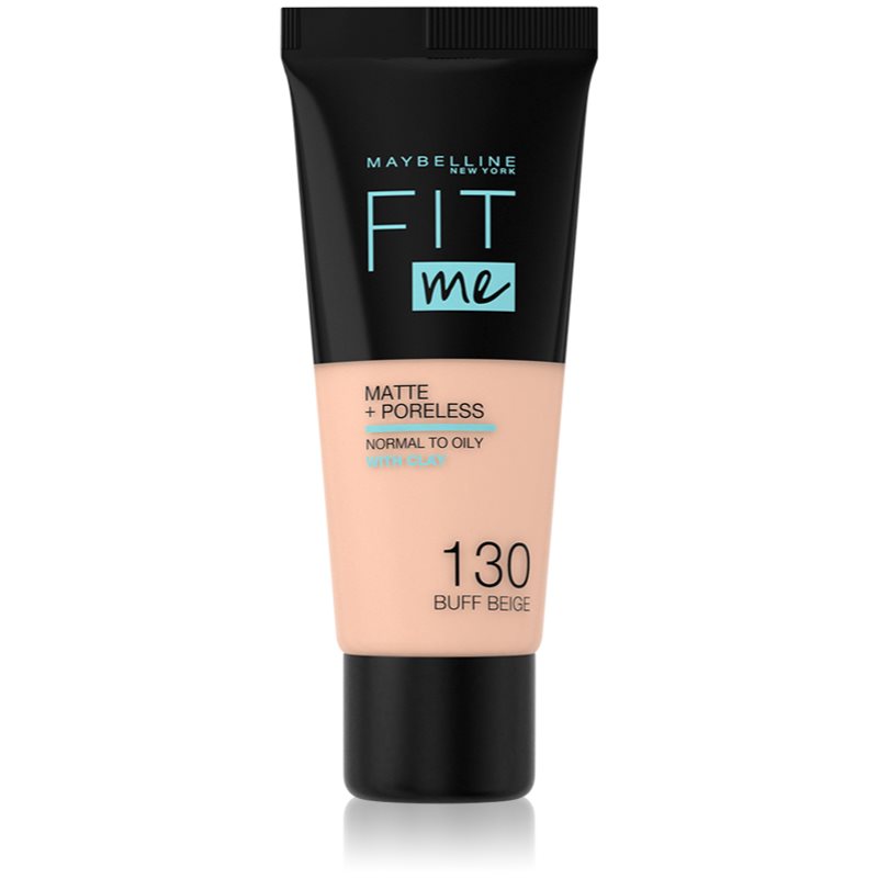 Maybelline Fit Me! Matte+Poreless matující make-up pro normální a mastnou pleť odstín 130 Buff Beige 30 ml