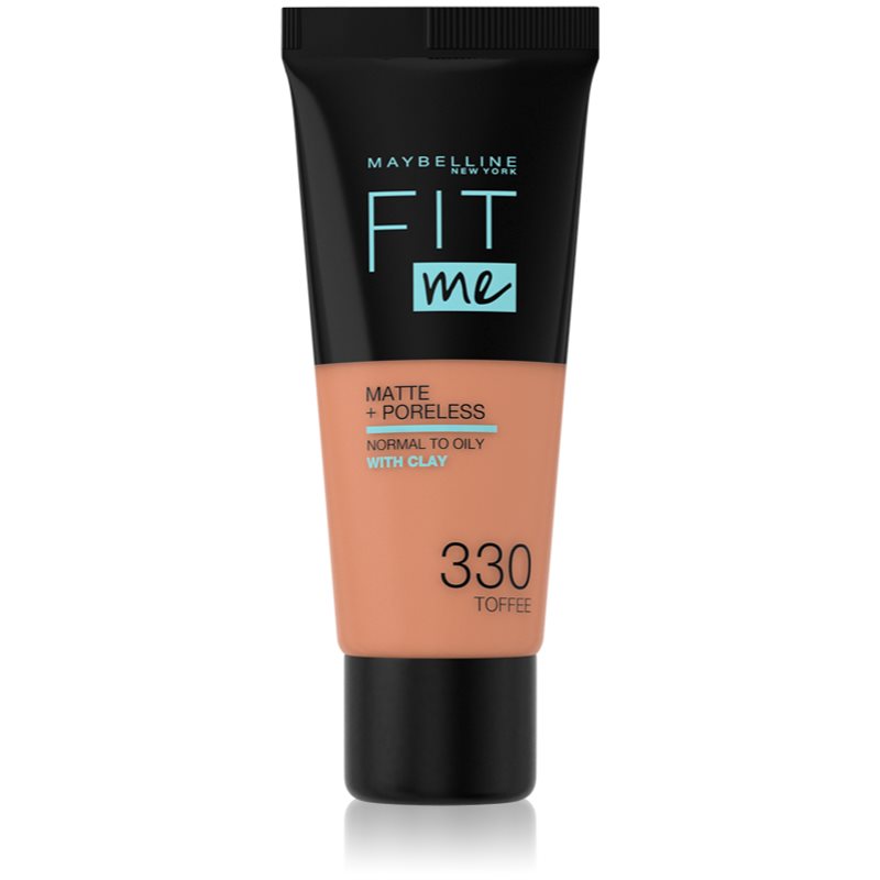 Maybelline Fit Me! Matte+Poreless matující make-up pro normální a mastnou pleť odstín 330 Toffee 30 ml