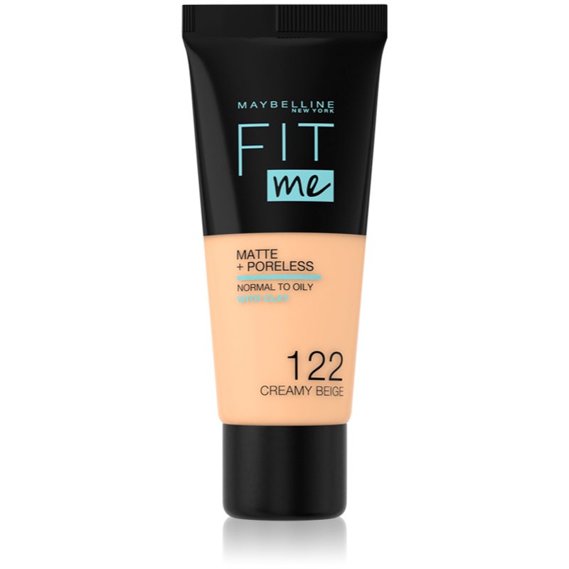 Maybelline Fit Me! Matte+Poreless matující make-up pro normální a mastnou pleť odstín 122 Creamy Beige 30 ml