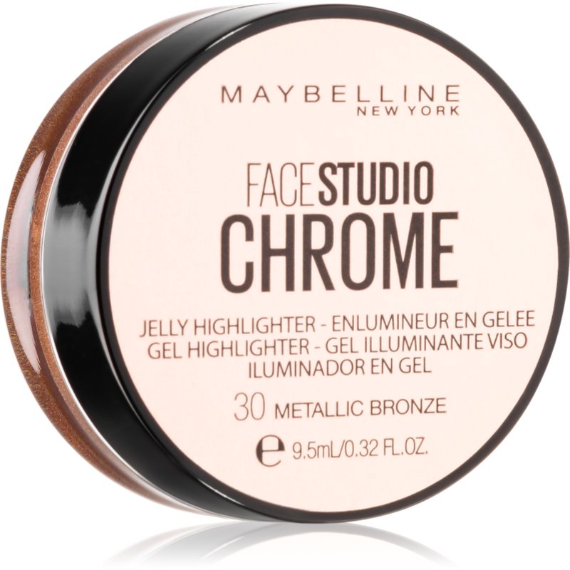 Хайлайтер maybelline. Maybelline face Studio хайлайтер. Maybelline фейс студио. Maybelline Jel Aydinlatici - face Studio Chrome Metallic Bronze 30. Face Studio Chrome.