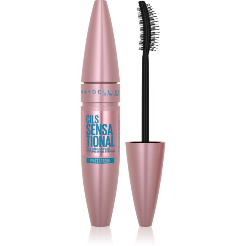 Maybelline Lash Sensational voděodolná řasenka pro prodloužení a zvětšení objemu řas odstín Black 9,4 ml