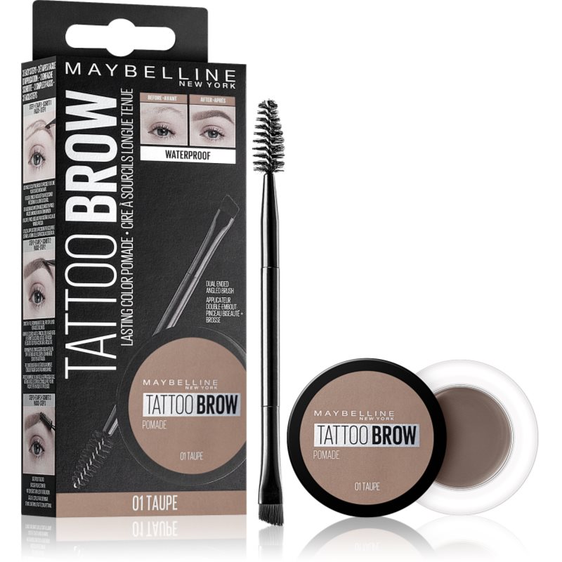 Maybelline Tattoo Brow gelová pomáda na obočí odstín 01 Taupe