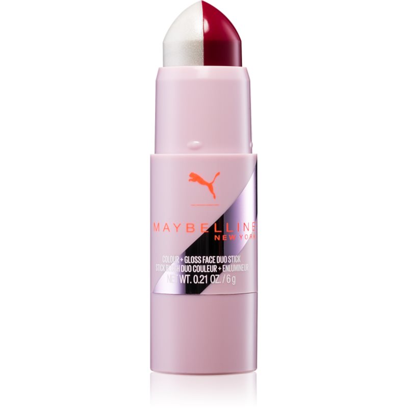 Maybelline Puma x Maybelline Color + Gloss Face Duo Stick voděodolná tvářenka a rozjasňovač