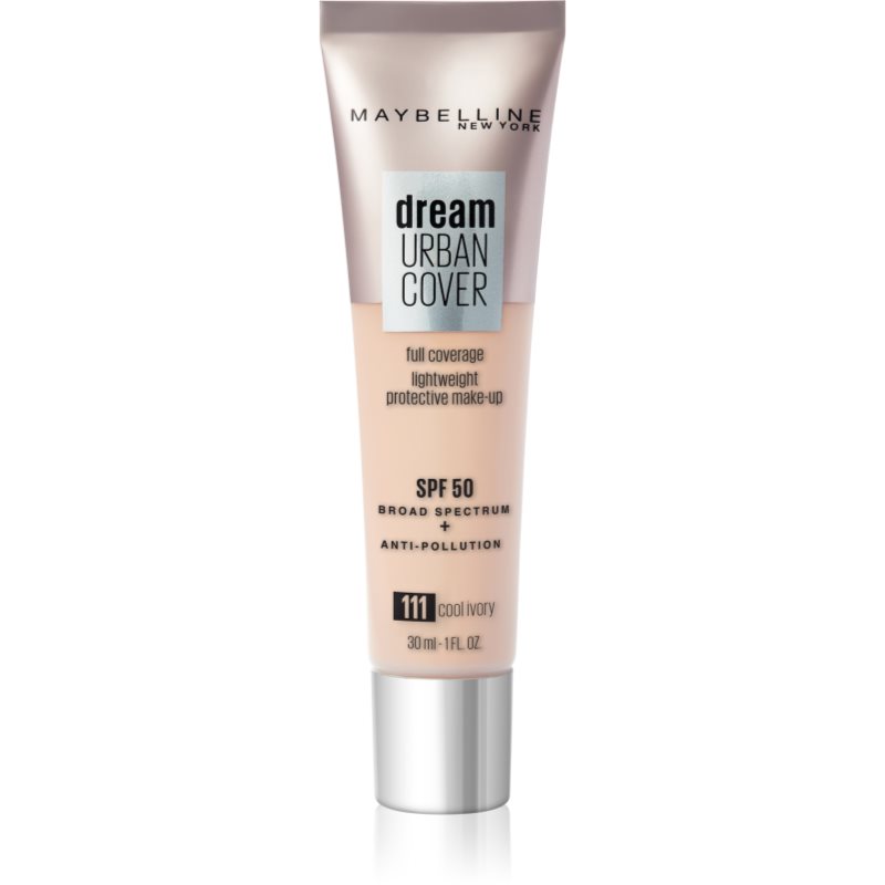 Maybelline Dream Urban Cover високо покривен фон дьо тен цвят 111 Cool Ivory 30 мл.