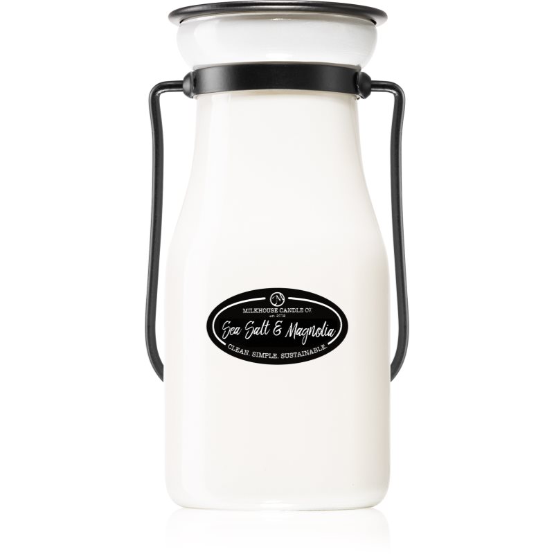 Milkhouse Candle Co. Creamery Sea Salt & Magnolia ароматна свещ  Milkbottle 227 гр.